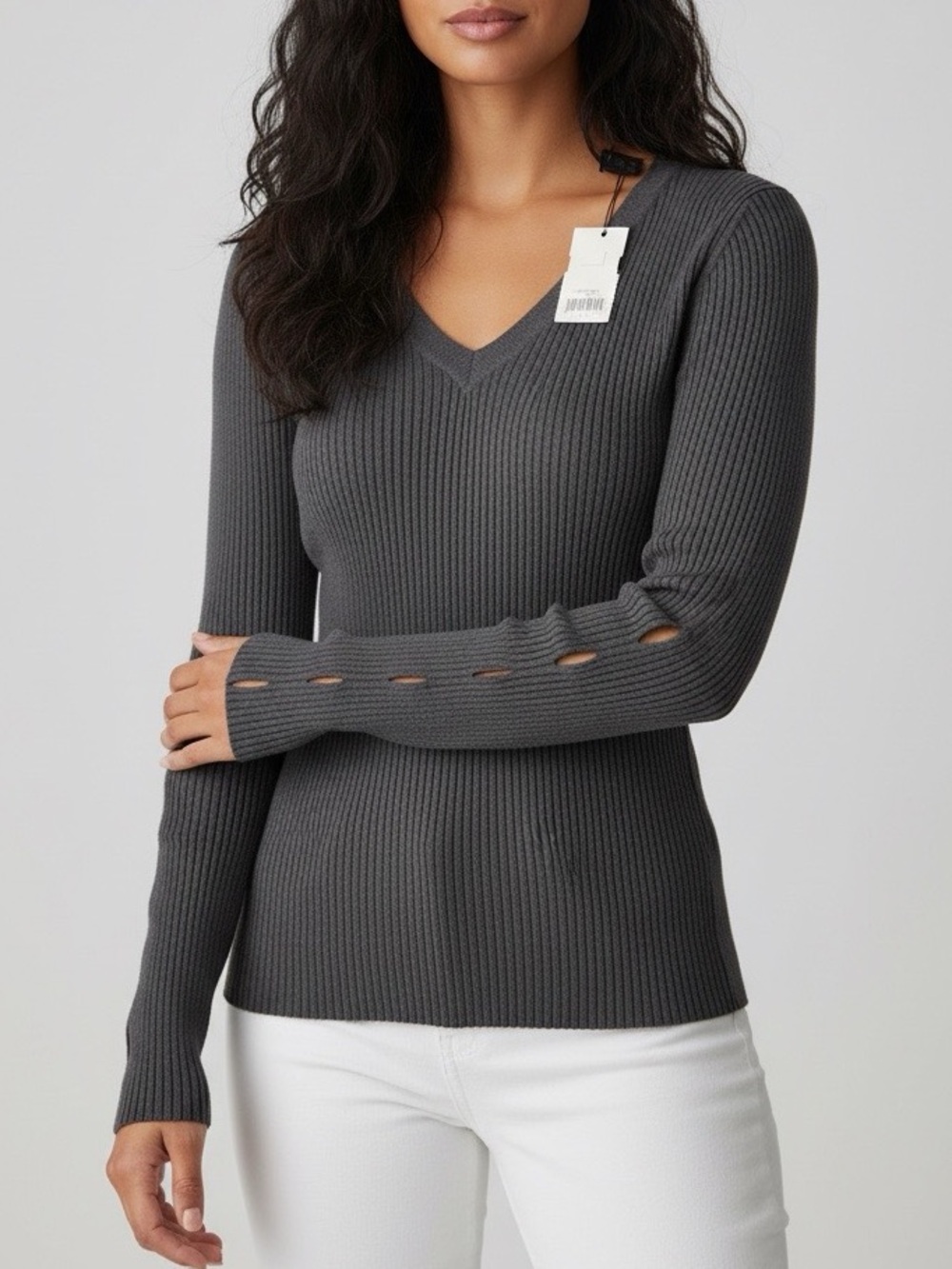 NWT Autumn Cashmere Ribbed V-Neck Sweater